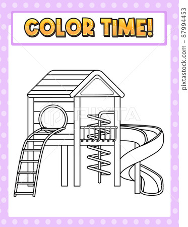 Worksheets template with color time text and slider outline Worksheets template with color time text and slider outline 87994453