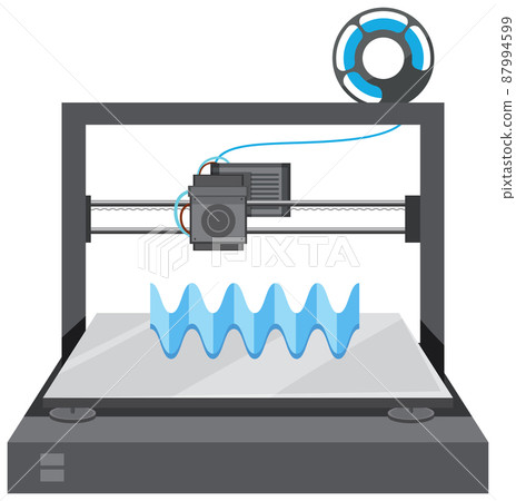 A 3D printer model on white background 87994599