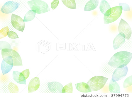 Watercolor leaf background frame Watercolor leaf background frame 87994773
