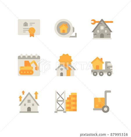 real estate and building construction icon series real estate and building construction icon series 87995316