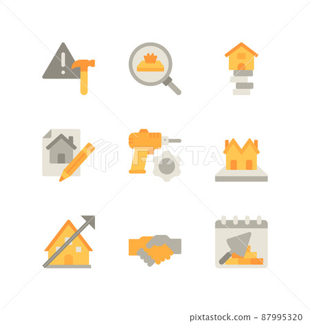 real estate and building construction icon series 87995320