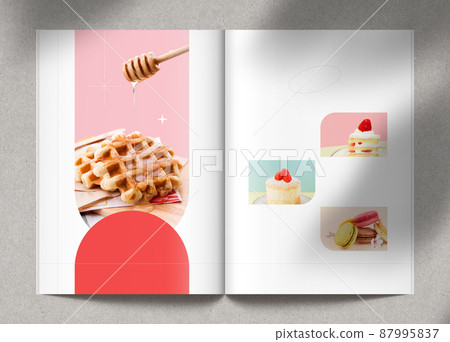 waffle and strawberry cake, spring dessert graphic poster waffle and strawberry cake, spring dessert graphic poster 87995837