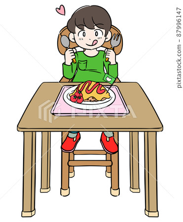 Children and boys eating what they like 87996147