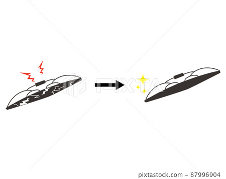 Illustration to replace the deteriorated wiper 87996904