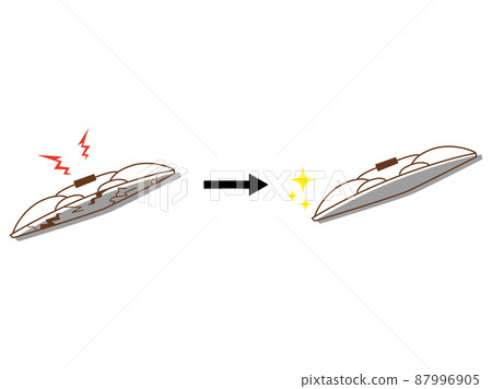 Illustration to replace the deteriorated wiper 87996905