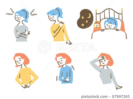 身體不適的女性_set_color 身體不適的女性_set_color 87997265