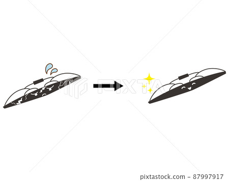 Illustration to replace the deteriorated wiper (with face) 87997917