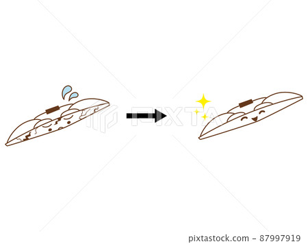 Illustration to replace the deteriorated wiper (with face) 87997919
