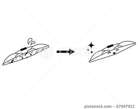 Illustration to replace the deteriorated wiper (with face) 87997922
