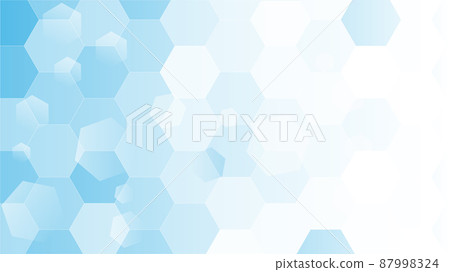 Light blue hexagon background illustration. 87998324