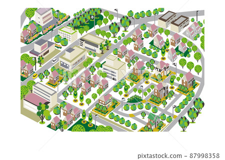 Beautiful cityscape and enjoyable living. Creating a city where people can live brightly and happily. 87998358