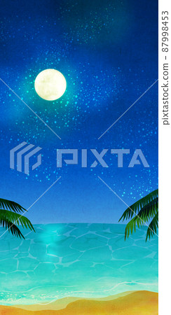 月光下的大海背景素材 月光下的大海背景素材 87998453