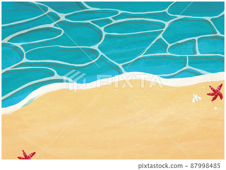 藍色的大海和白色的沙灘 藍色的大海和白色的沙灘 87998485