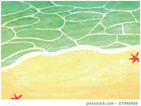 藍色的大海和白色的沙灘 藍色的大海和白色的沙灘 87998489