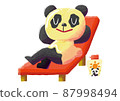 [White edge] Panda to relax with sunscreen cream 87998494