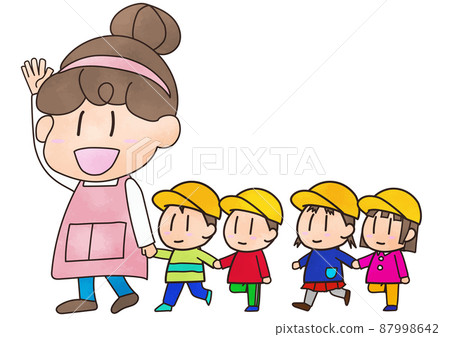 Walk nursery teacher infant Walk nursery teacher infant 87998642