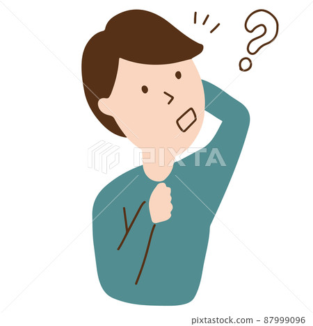 Illustration of a person with forgetfulness / Alzheimer's symptoms 87999096