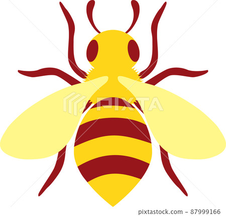 夏季昆蟲，昆蟲，蜜蜂，蜜蜂，蜜蜂，簡單的圖標，可愛的插圖素材 87999166