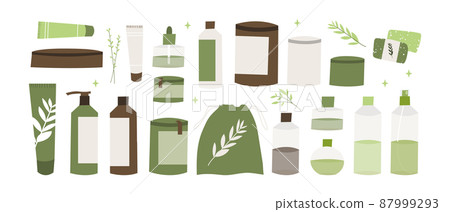 Homeopathy, naturopathy. Complementary, alternative, integrative, holistic medicine. Natural organic herb. Apothecary bottle. Vector flat cartoon illustration 87999293