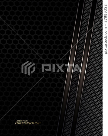 Dark mesh background with slanting curtains with a border 87999358