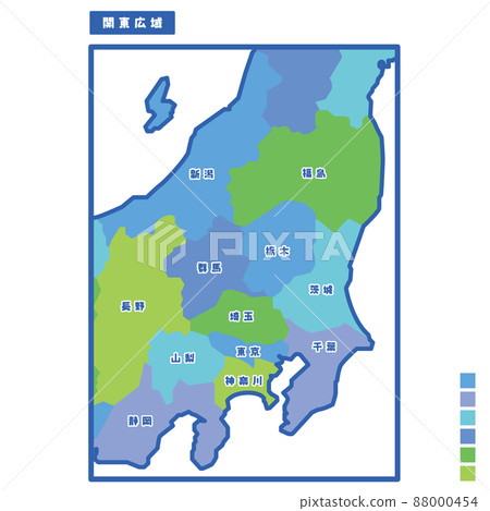日本地圖/日本地圖關東廣域雨天我嘗試按顏色進行顏色編碼 日本地圖/日本地圖關東廣域雨天我嘗試按顏色進行顏色編碼 88000454