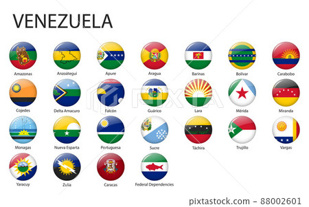 all Flags of regions of Venezuela template for your design 88002601