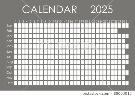 2025 calendar planner. Corporate design week. Isolated on color background. Moon calendar. Place for stickers 88003013