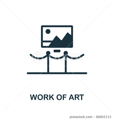 Work Of Art icon. Monochrome simple Work Of Art icon for templates, web design and infographics 88003113