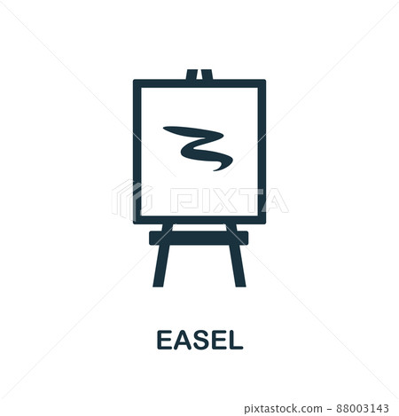 Easel icon. Monochrome simple Easel icon for templates, web design and infographics 88003143