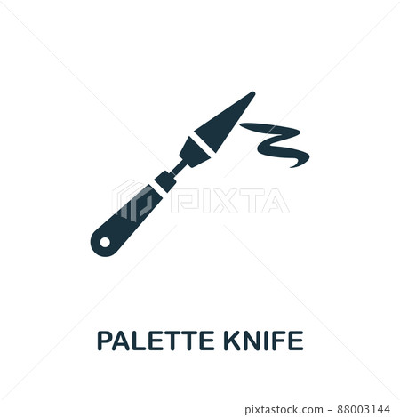 Palette Knife icon. Monochrome simple Palette Knife icon for templates, web design and infographics Palette Knife icon. Monochrome simple Palette Knife icon for templates, web design and infographics 88003144