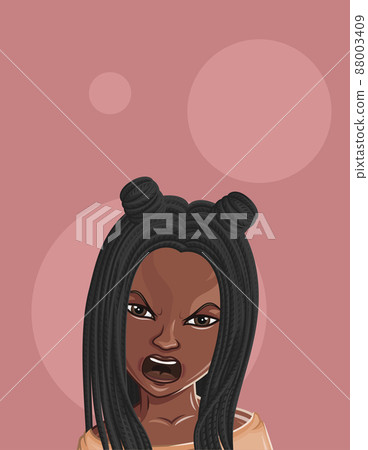Cartoon Female portrait. Woman avatar. you profile 88003409