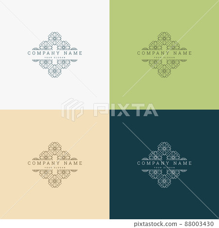 badge mosaic vintage creative logo template design 88003430