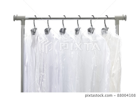 Cleaned shirts, plastic hangers, vinyl covers 88004108