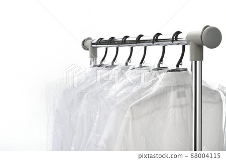 Cleaned shirts, plastic hangers, vinyl covers 88004115