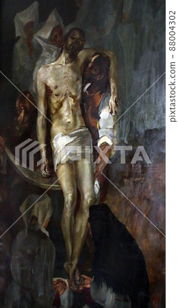 Deposition from the Cross, altarpiece in parish church of Saint Mark in Zagreb, Croatia Deposition from the Cross, altarpiece in parish church of Saint Mark in Zagreb, Croatia 88004302
