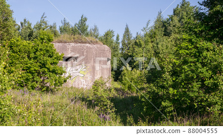A bunker on the Stalin Line in the Minsk district (Belarus). The line of fortifications along the western border of the Soviet Union (USSR). Construction was started in 1928 88004555