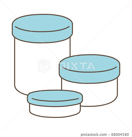 Illustration of ointment container, vessel, and ointment jar 88004580