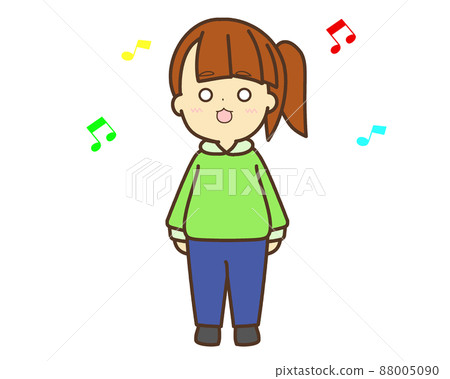 Side tail, brown hair, girl, upright posture, smiling 3 Side tail, brown hair, girl, upright posture, smiling 3 88005090