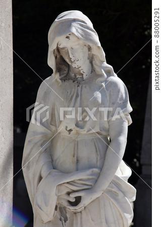 Detail of a mourning sculpture on a Mirogoj cemetery, Zagreb, Croatia Detail of a mourning sculpture on a Mirogoj cemetery, Zagreb, Croatia 88005291