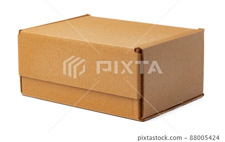 Brown cardboard box isolated on white background Brown cardboard box isolated on white background 88005424