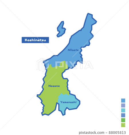 Map of Japan / Map of Japan Koshinetsu region I tried to color-code by color on a rainy day (English version) Map of Japan / Map of Japan Koshinetsu region I tried to color-code by color on a rainy day (English version) 88005813