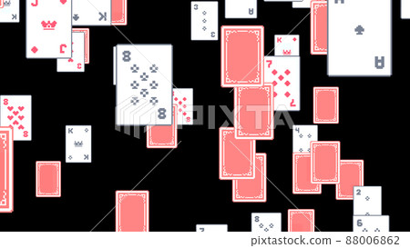 撲克牌移動對齊黑色背景[與另一個版本] 88006862