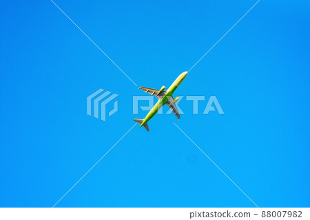 S7 Airlines plane taking off against the blue sky S7 Airlines plane taking off against the blue sky 88007982