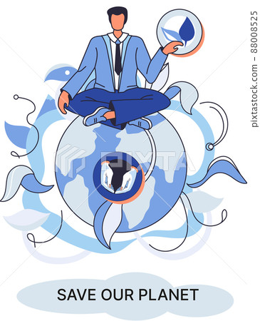 Save our planet ecological metaphor Earth day, love for native home. Sustainable gardening renewable energy 88008525