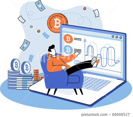 Cryptocurrency bitcoin mining metaphor, Blockchain technology. Cyber banking exchange procedures Cryptocurrency bitcoin mining metaphor, Blockchain technology. Cyber banking exchange procedures 88008527