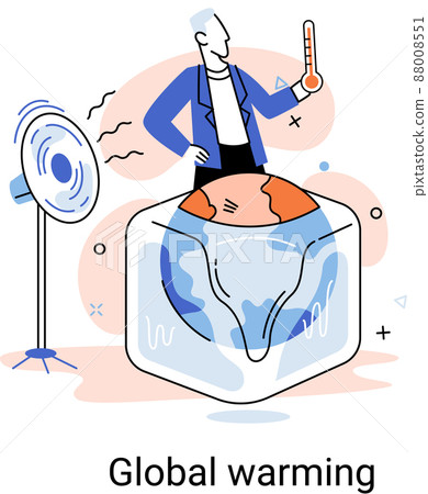 Climate change, increase in planet temperature. Human impact on ecology and nature of Earth Climate change, increase in planet temperature. Human impact on ecology and nature of Earth 88008551