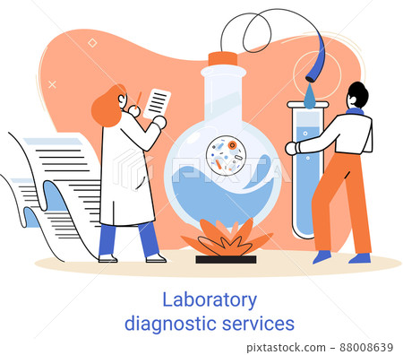 Laboratory diagnostic services, health indicators research, treatment, medical examination in clinic metaphor Laboratory diagnostic services, health indicators research, treatment, medical examination in clinic metaphor 88008639