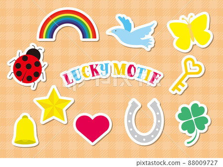 Simple and flat lucky motif icon Simple and flat lucky motif icon 88009727