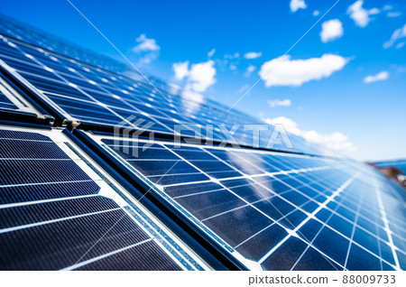 Solar panels and reflecting sky Solar panels and reflecting sky 88009733