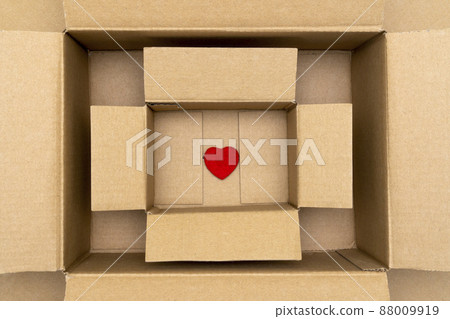Red heart at bottom in box Red heart at bottom in box 88009919